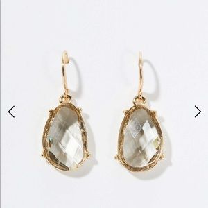 MULTIFACETED STONE DROP EARRINGS